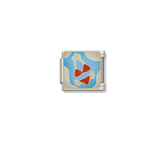 Summer Bikini - Silver Italian Charm – Italian charm by Italycharm