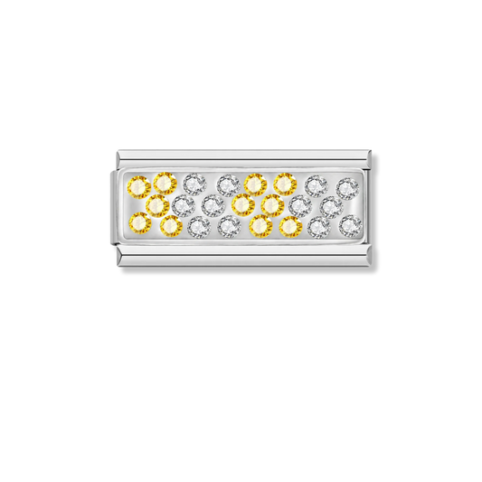Sunbeam Sparkle – silver Italian bar charm by Italycharm