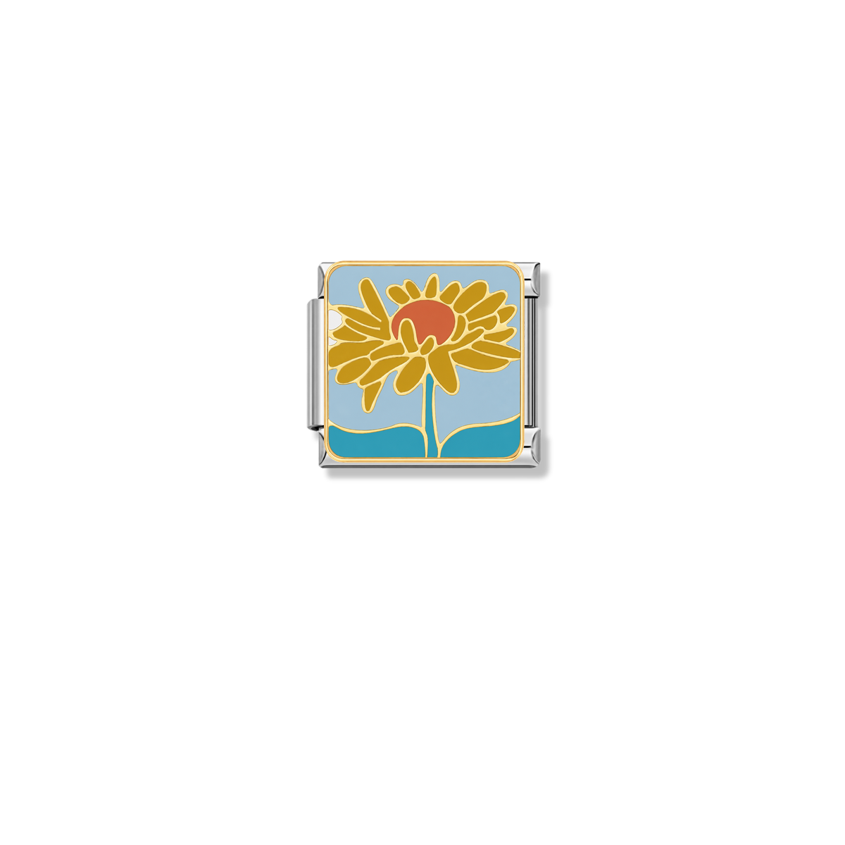 Sunflower – silver Italian charm by Italycharm
