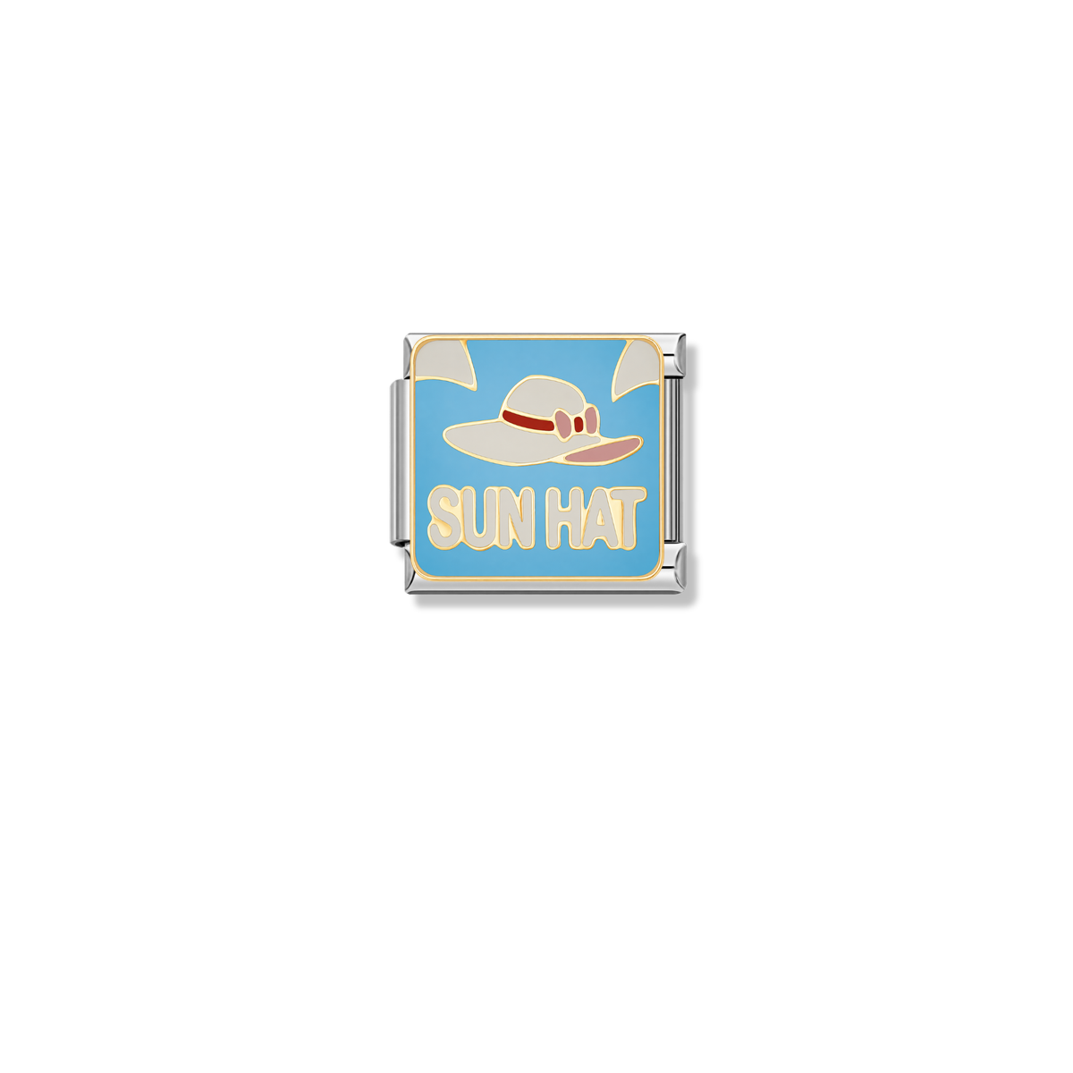 Sun Hat - Silver Italian Charm – Italian charm by Italycharm