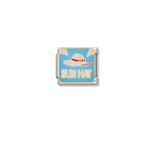 Sun Hat - Silver Italian Charm – Italian charm by Italycharm