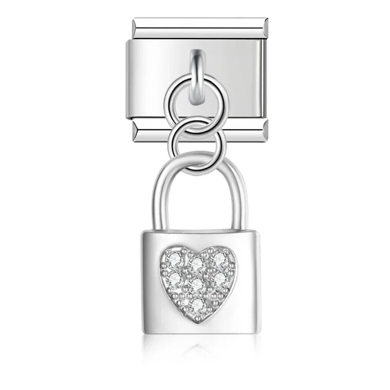 Love Lock with White Stone