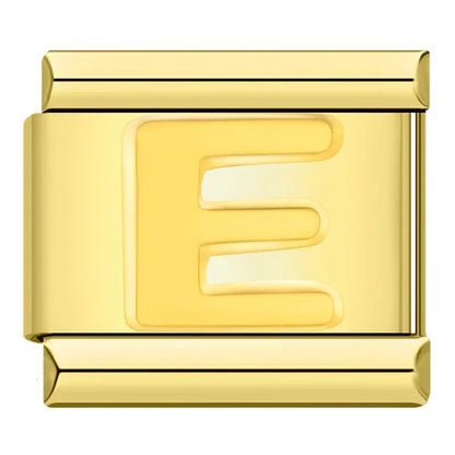 Golden Letter E - Gold Charm - Charmris