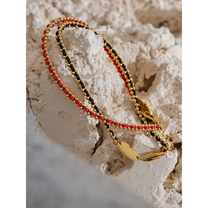 Lucky Red Cord Chain Bracelet