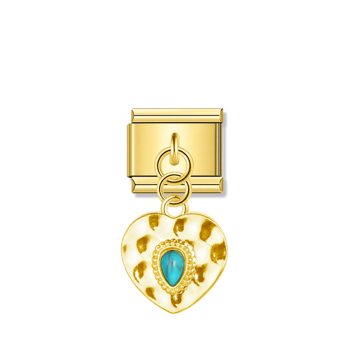 Sacred Heart – gold Italian pendant charm by Italycharm