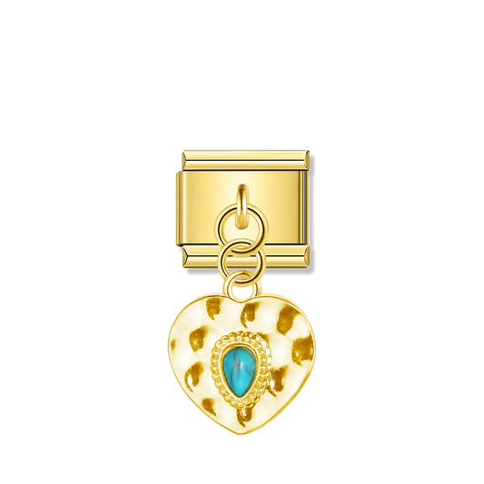 Sacred Heart – gold Italian pendant charm by Italycharm