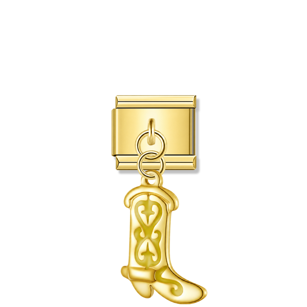 Sage Savannah Boot - Gold Italian Pendant Charm – Italian charm by Italycharm