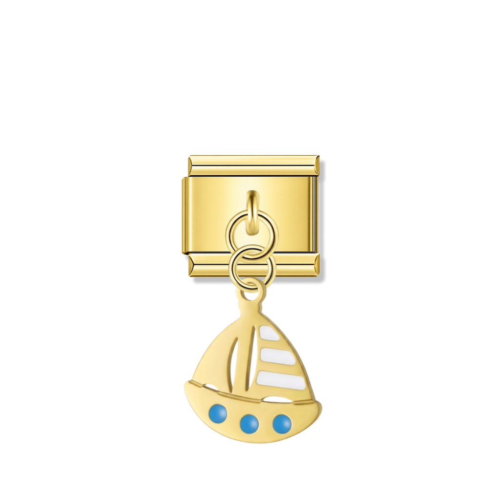 Sailing Boat – Gold Italian Pendant Charm