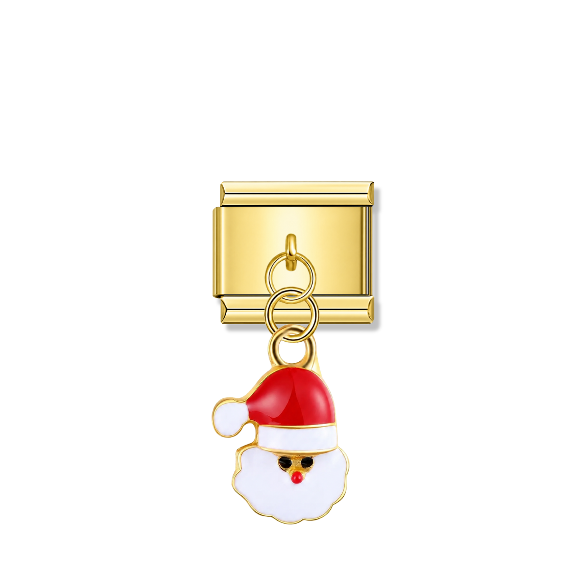 Santa's Spirit – gold Italian pendant charm by Italycharm