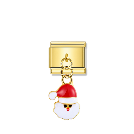 Santa's Spirit – gold Italian pendant charm by Italycharm
