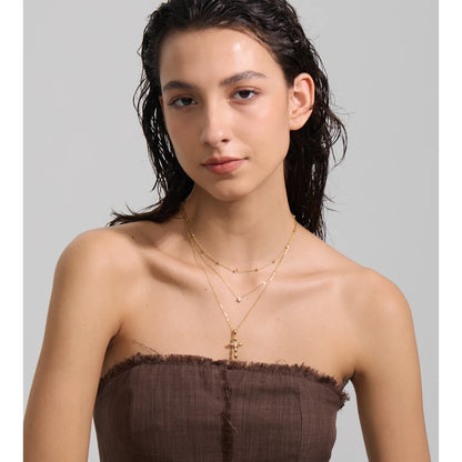 Heirloom Layered Cross Necklace