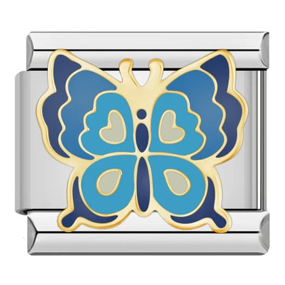 Gorgeous Blue Butterfly - Silver Charm - Charmris