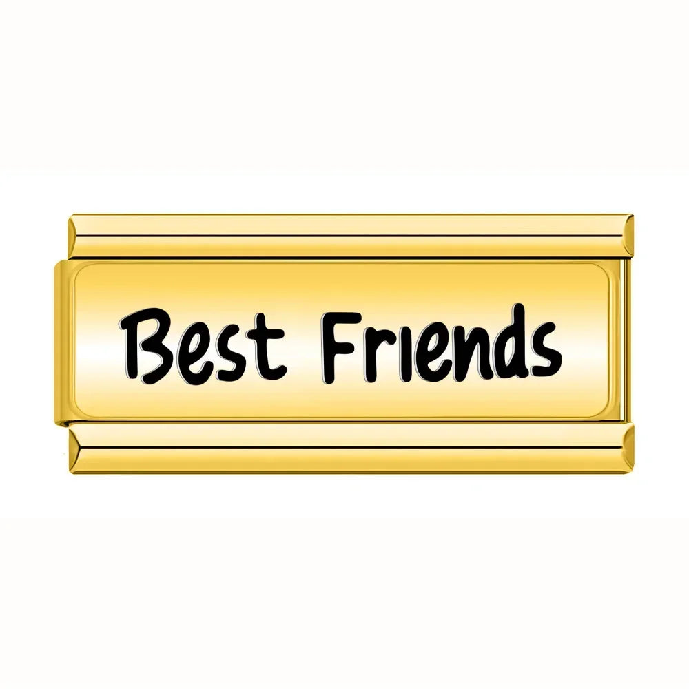 Best Friend - Gold Bar Charm - Charmris