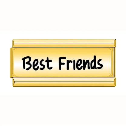 Best Friend - Gold Bar Charm - Charmris