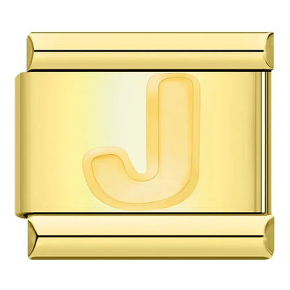 Golden Letter J - Gold Charm - Charmris