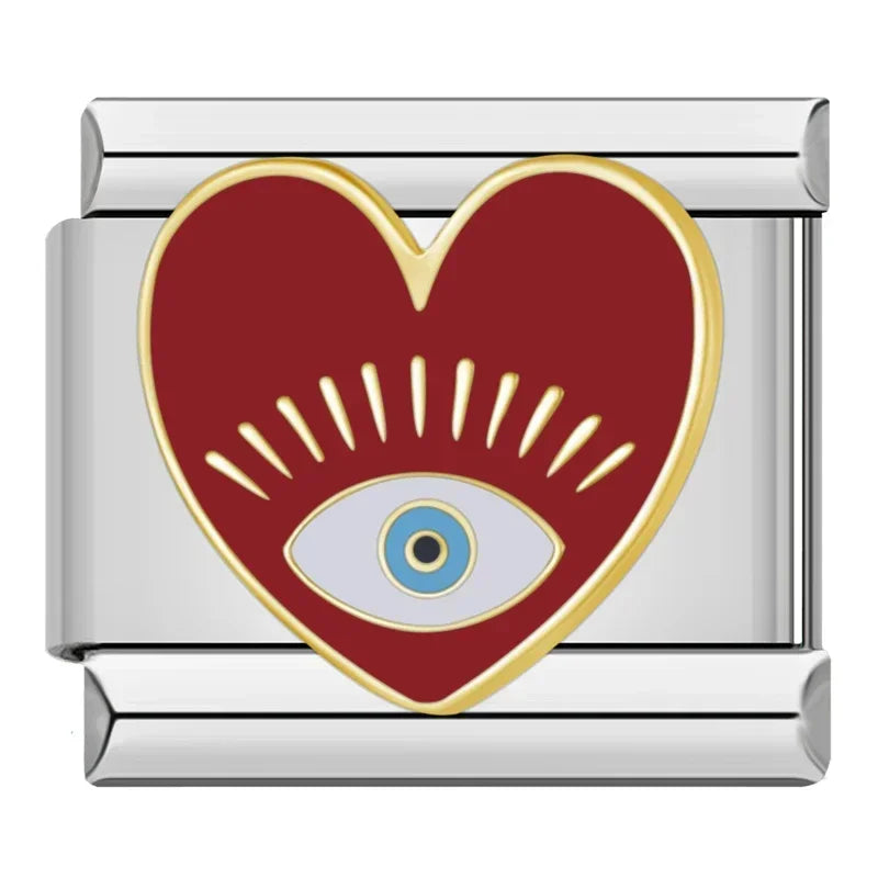 Blue-Eyed Heart - Silver Charm - Charmris