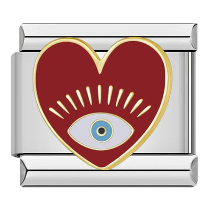 Blue-Eyed Heart - Silver Charm - Charmris