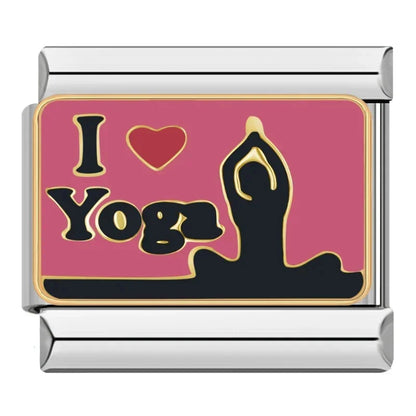 I Love Yoga - Silver Charm