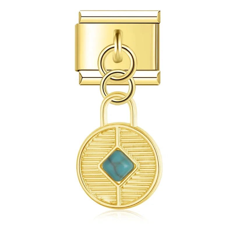 Fortune Circle – Gold Pendant Charm - Charmris