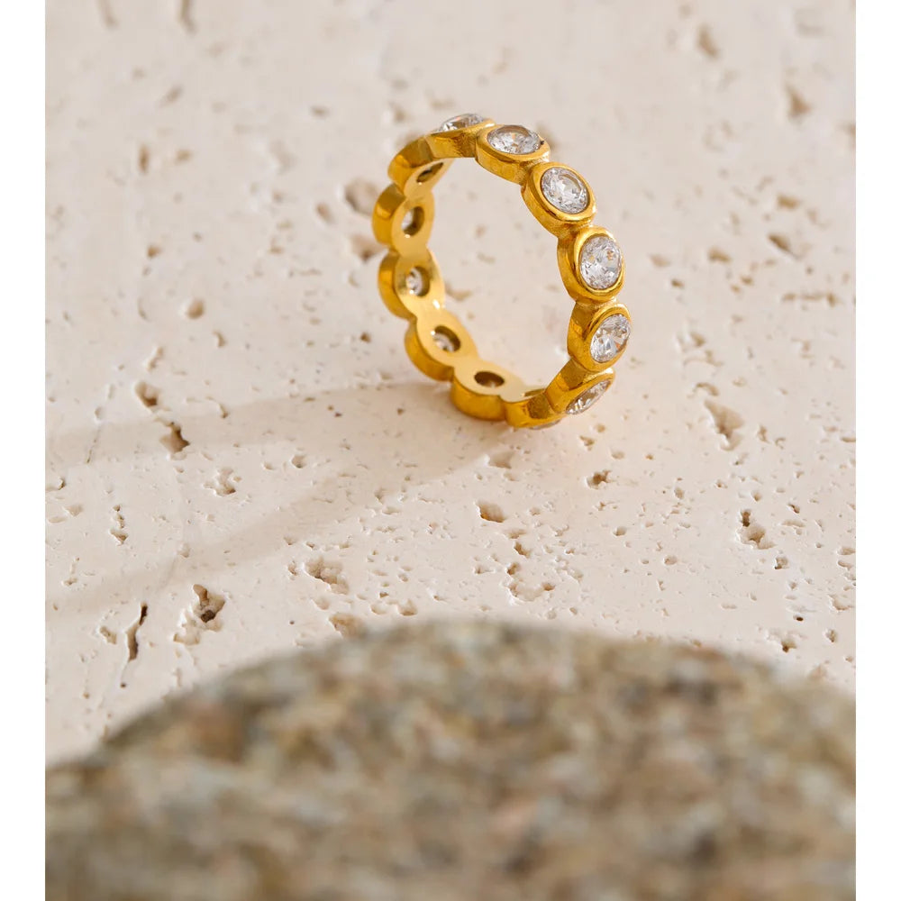 Halo Bezel Eternity Ring