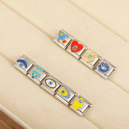 Classic Blue Eye - Silver Charm