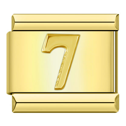 Golden Number 7 - Gold Charm - Charmris