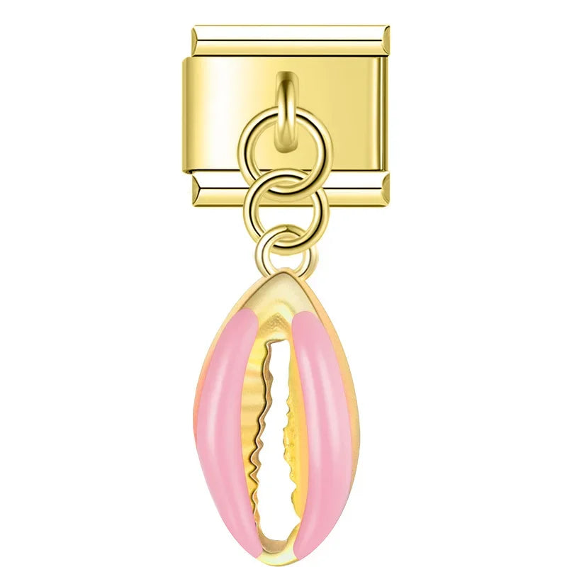 Petal Shell - Gold Pendant Charm - Charmris