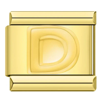 Golden Letter D - Gold Charm - Charmris