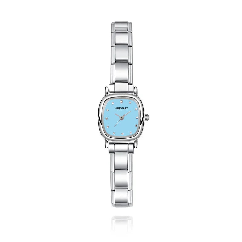 Blue Elegance Square Watches - Charmris