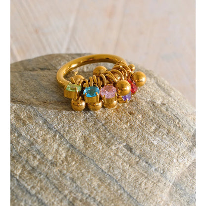 Confetti Gemstone Cluster Ring