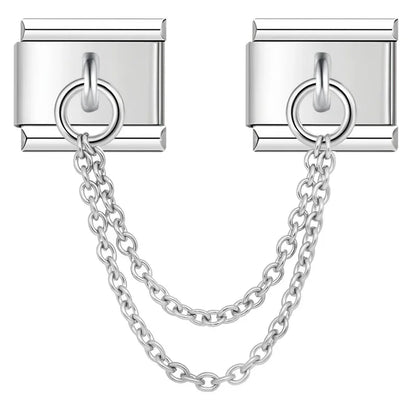 Double Layer - Double Silver Chain Charm - Charmris