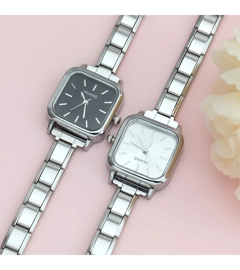 Elara Square – Black Dial | Italycharm Women's Watch - Charmris