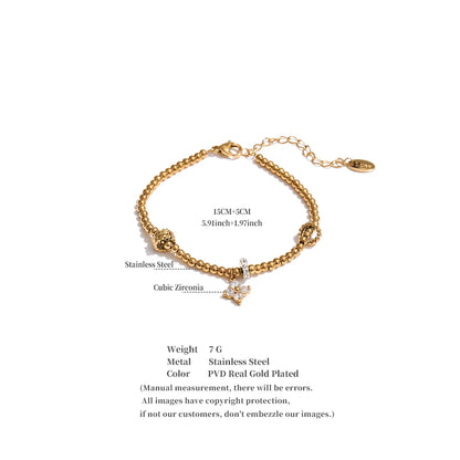 Wildflower Beaded Charm Bracelet