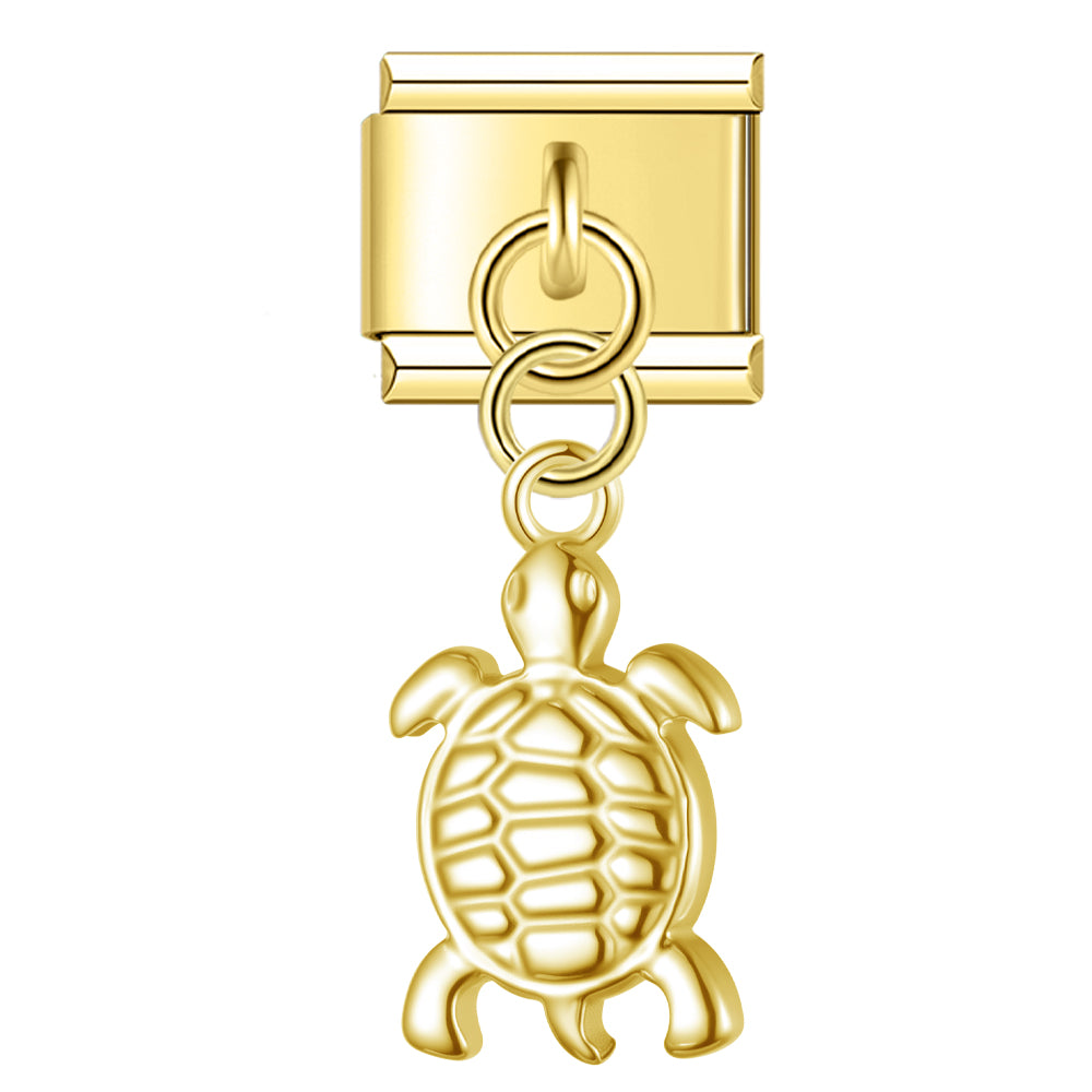 Sea Turtle – Gold Italian Pendant Charm