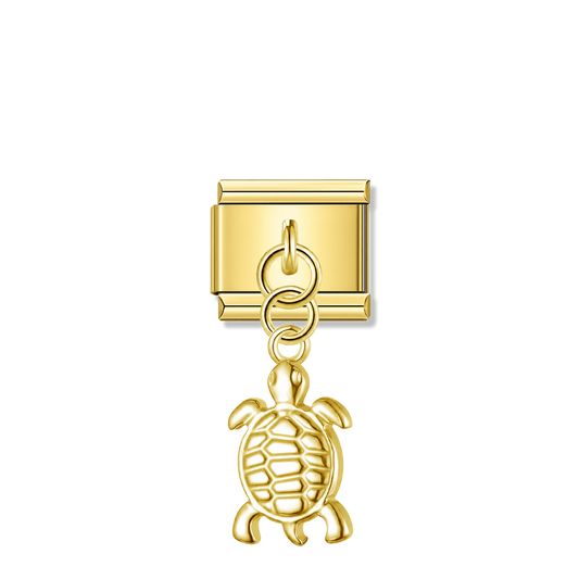 Sea Turtle – Gold Italian Pendant Charm – Italian charm by Italycharm