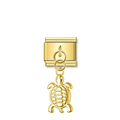 Sea Turtle – Gold Italian Pendant Charm