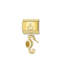 Seahorse – Gold Italian Pendant Charm