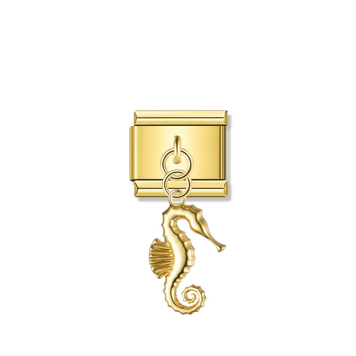 Seahorse – Gold Italian Pendant Charm – Italian charm by Italycharm
