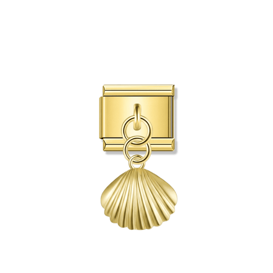 Seashell – Gold Italian Pendant Charm – Italian charm by Italycharm