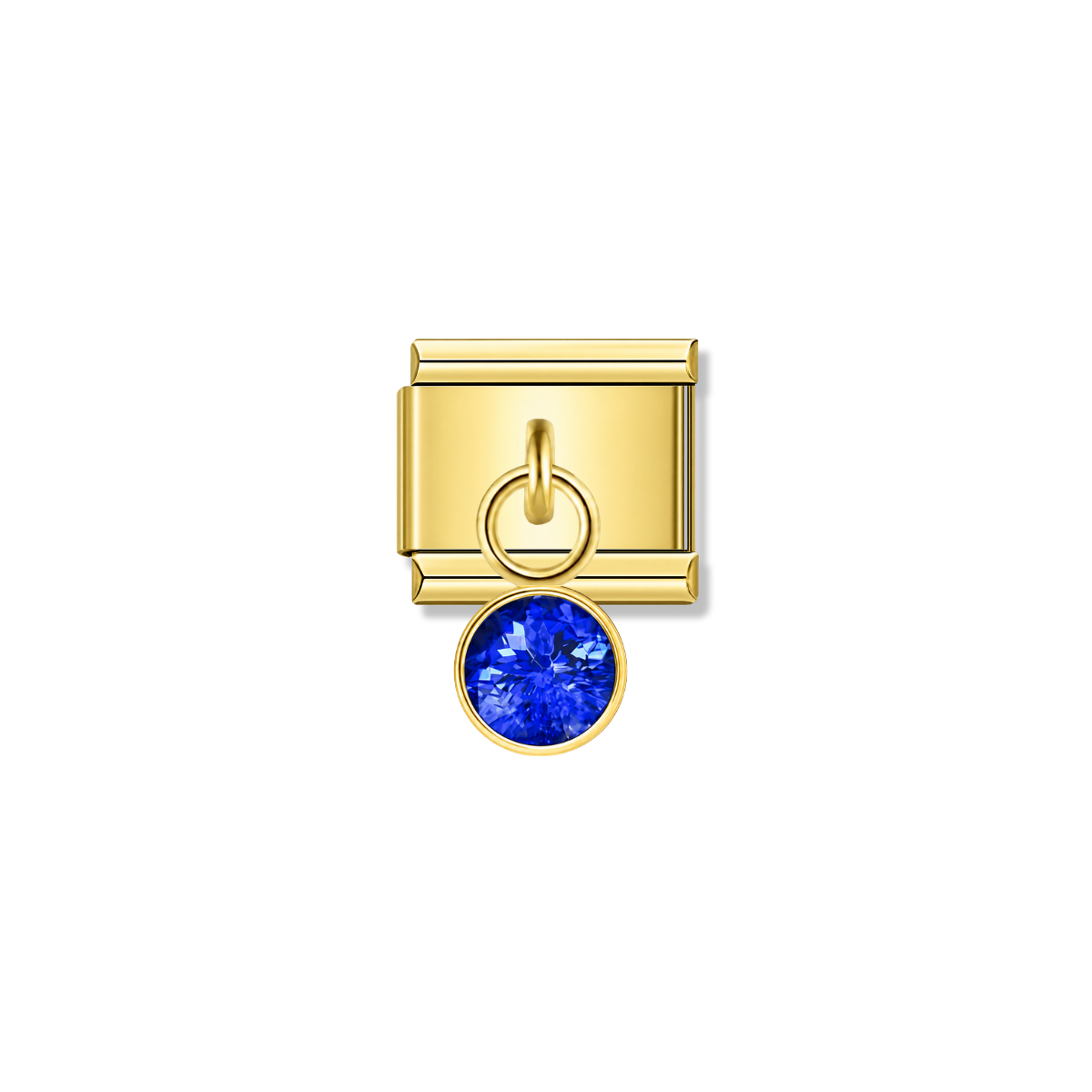 September Birthstone with CZ – gold Italian pendant charm by Italycharm