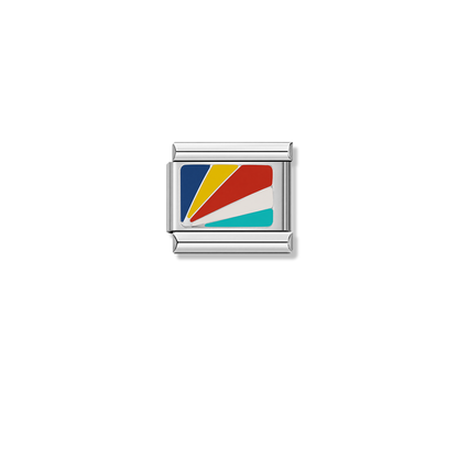 Seychelles Flag – silver Italian charm by Italycharm