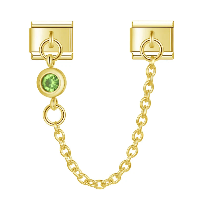 Eternal Luck with CZ gold chain charm - Charmris