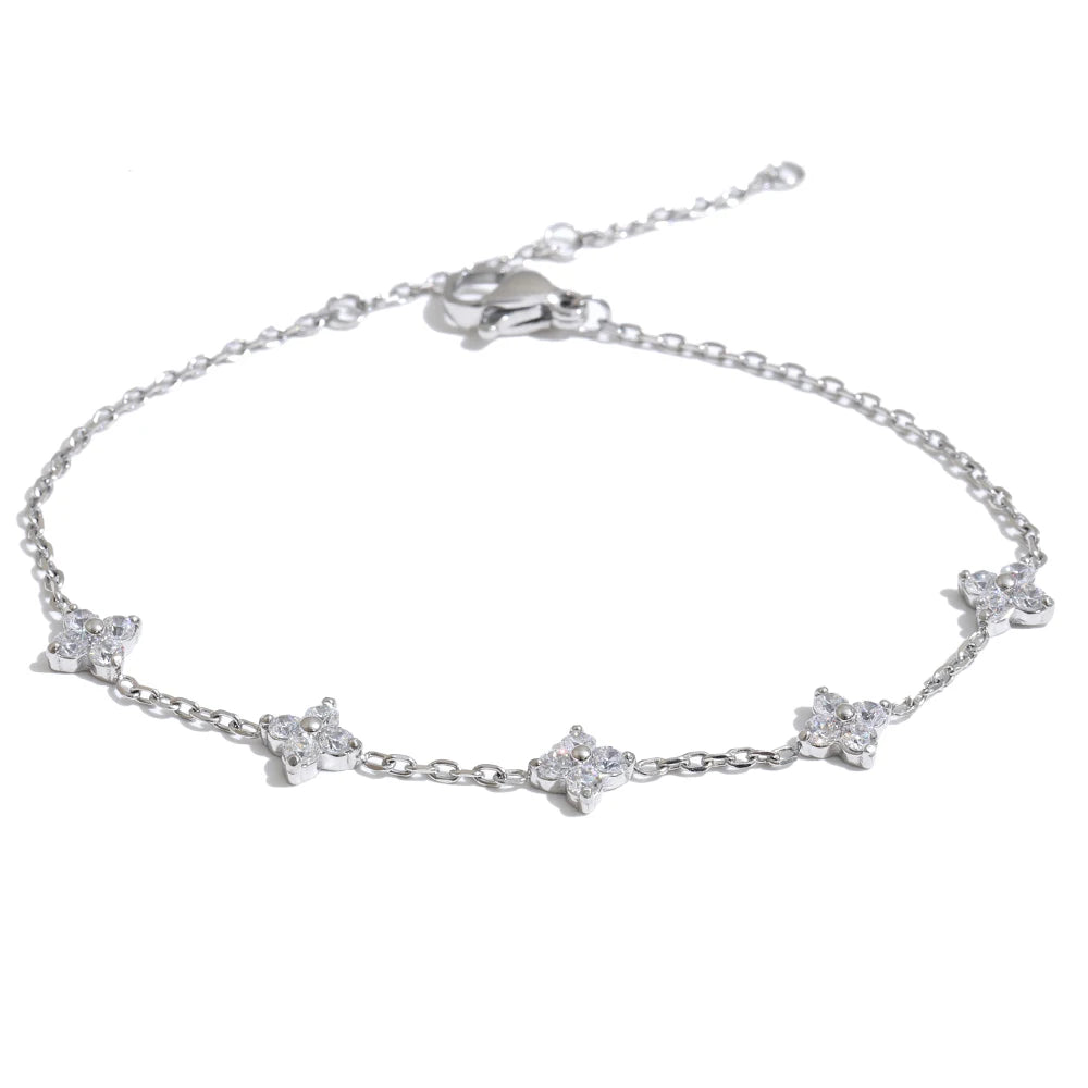 Wildflower Pavé Chain Bracelet
