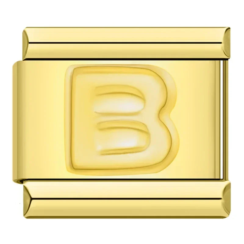 Golden Letter B - Gold Charm - Charmris