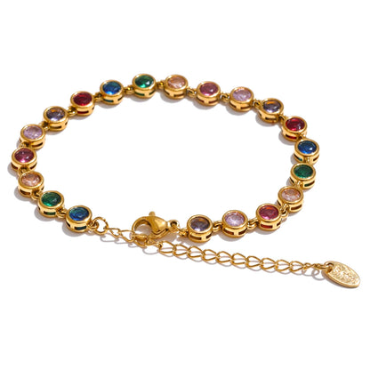 Rainbow Tennis Necklace