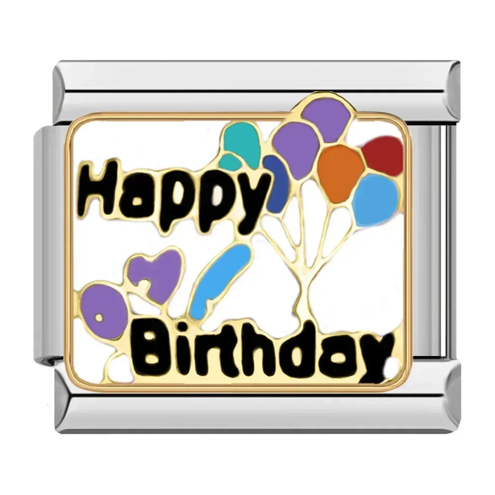 Happy Birthday - Silver Charm - Charmris