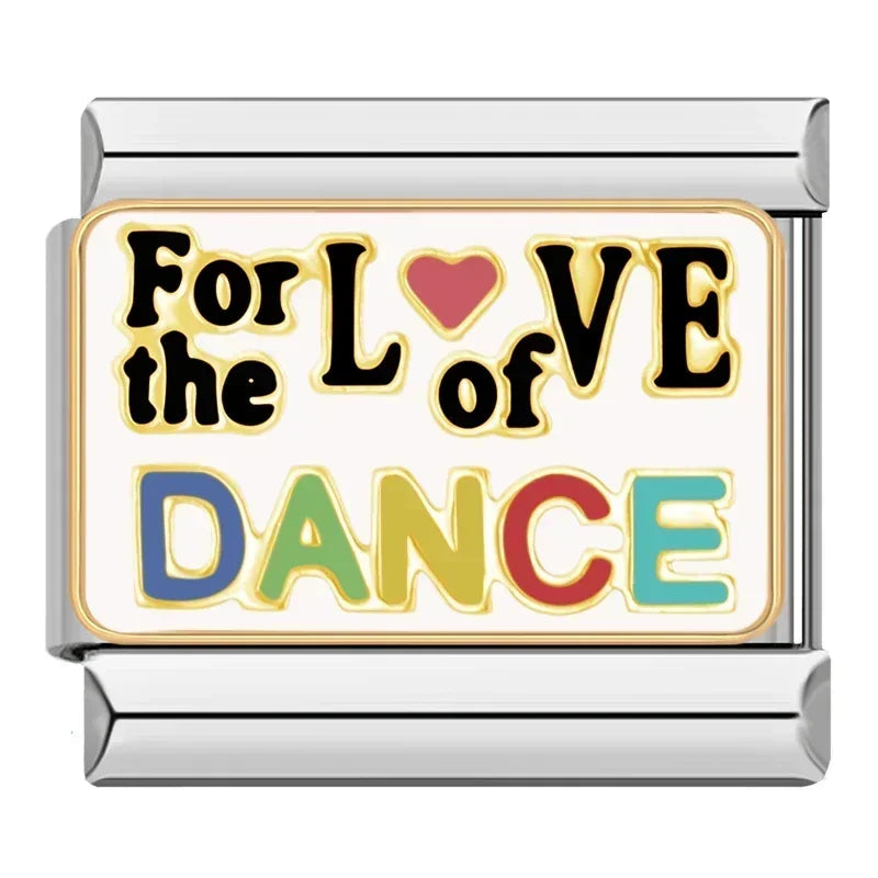 For the Love of Dance - Silver Italian Charm