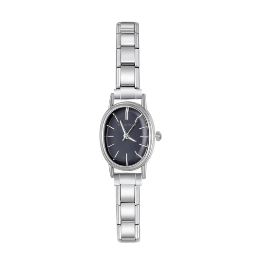 Silva Grace – Charcoal Grey Dial Silver Women's Watch | Italycharm – Italian charm watch by Italycharm