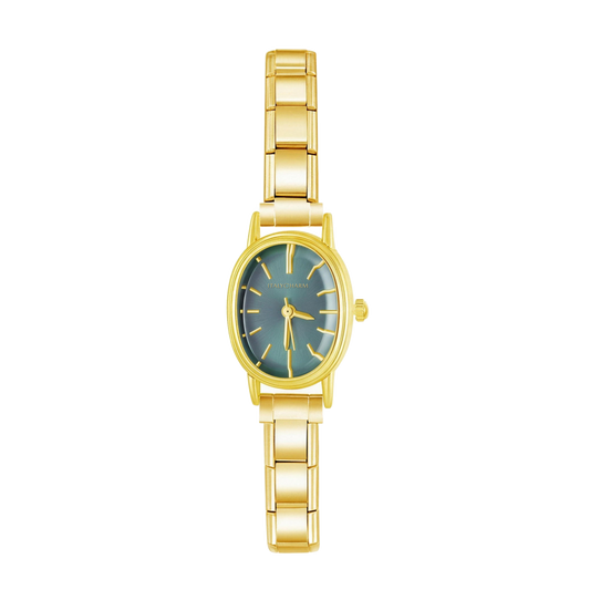Silva Grace – Emerald Green Dial Gold Women's Watch | Italycharm – Italian charm watch by Italycharm
