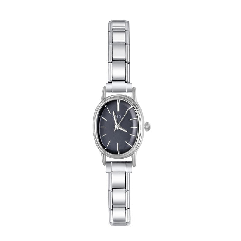 Silva Grace – Charcoal Grey Dial Silver Women's Watch | Italycharm